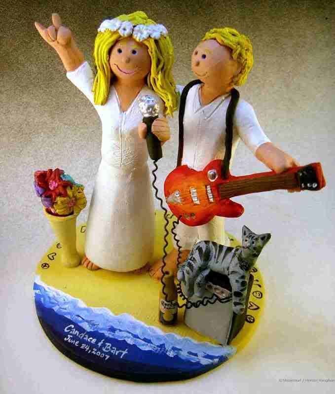 ugly wedding cake rock and roll topper