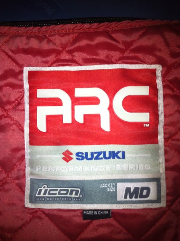 Icon Arc Leathertextile Suzuki Jacket Med Sport Bikes 1275