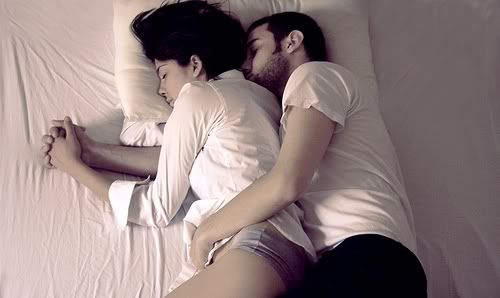 Asleep, together Couple asleep holding hands