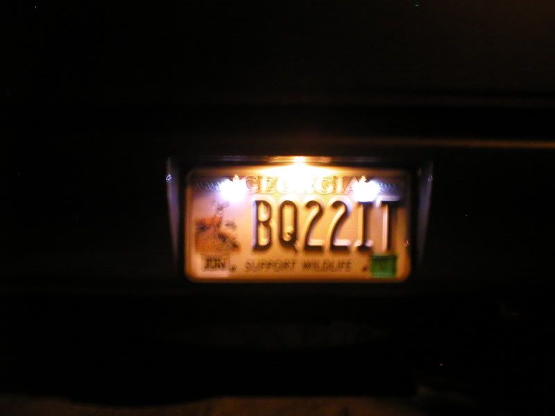 License Plate Light Bolts. The bolt lights just look so