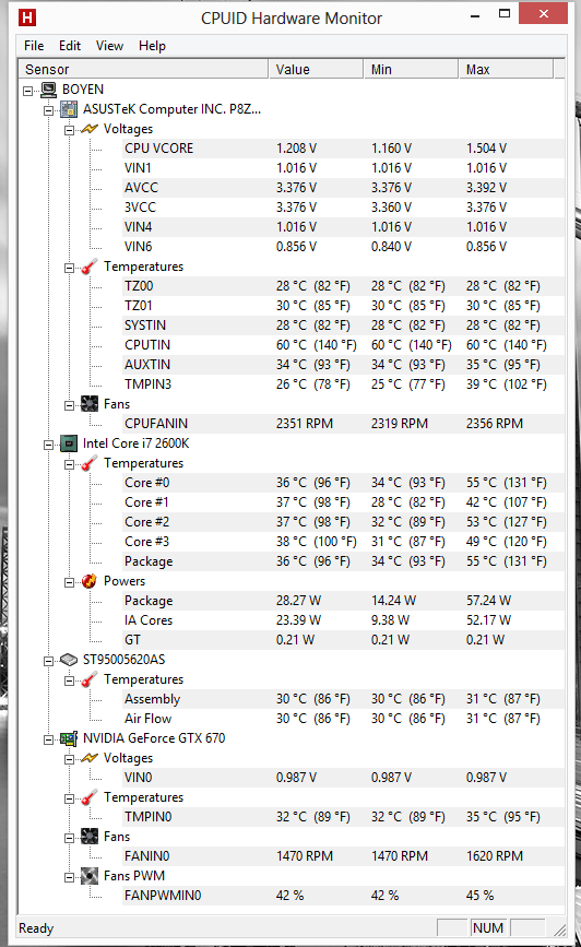 [Temperature] CPU & GPU idle & load running temp Please share here