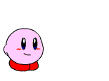 kirby and a tootsie roll pop