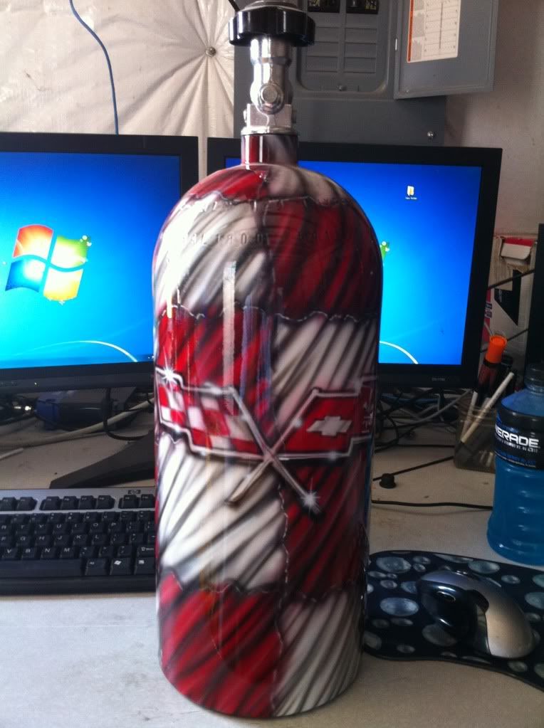 Custom c6 red Nitrous Bottle Air brushed CorvetteForum Chevrolet