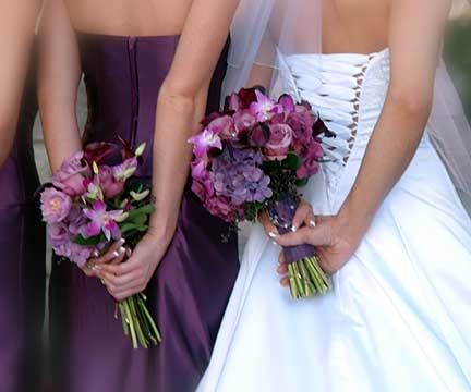 Ideas for a purple and green wedding