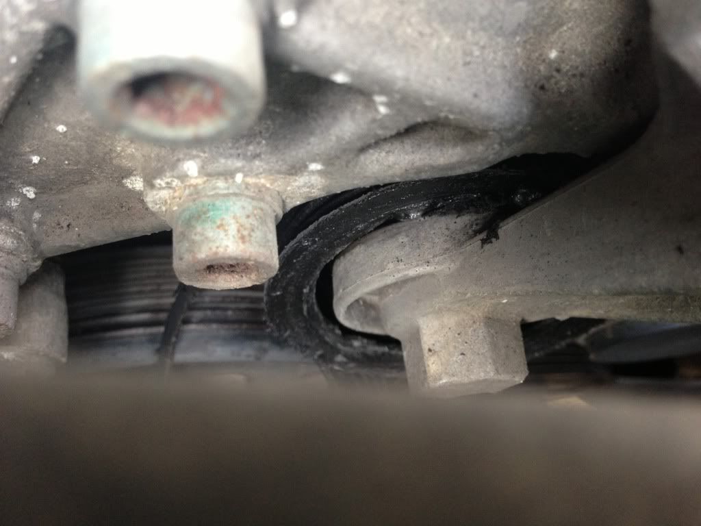Here is what happens when you put off replacing the serp belt tensioner pulley. VW Vortex