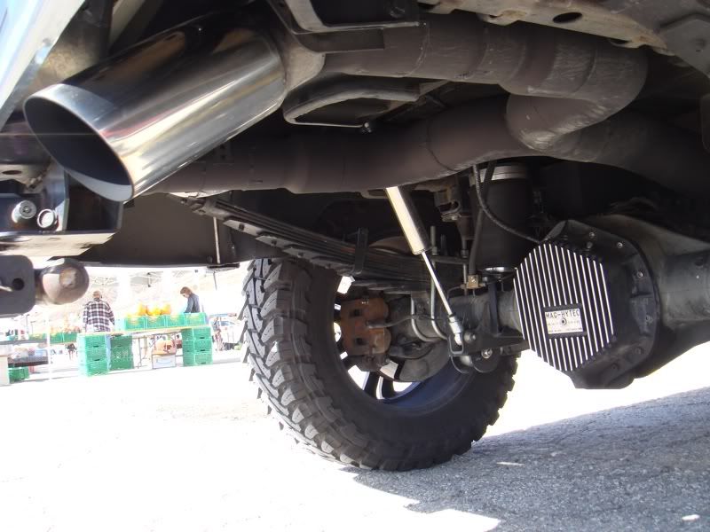 Exhaust Dump, rear axle or before rear tire? - Dodge Cummins Diesel Forum