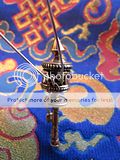 AMAZING 2 3/4 ROTATING BRASS OM MANTRA PRAYER WHEEL TIBETAN BUDDHIST 