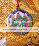 VIBRANTLY COLORFUL BELOVED GREEN TARA TIBETAN BUDDHIST PENDANT 