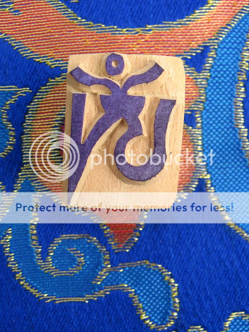 TIBETAN BUDDHIST OM SYMBOL RUBBER STAMP ART STAMP NEPAL  