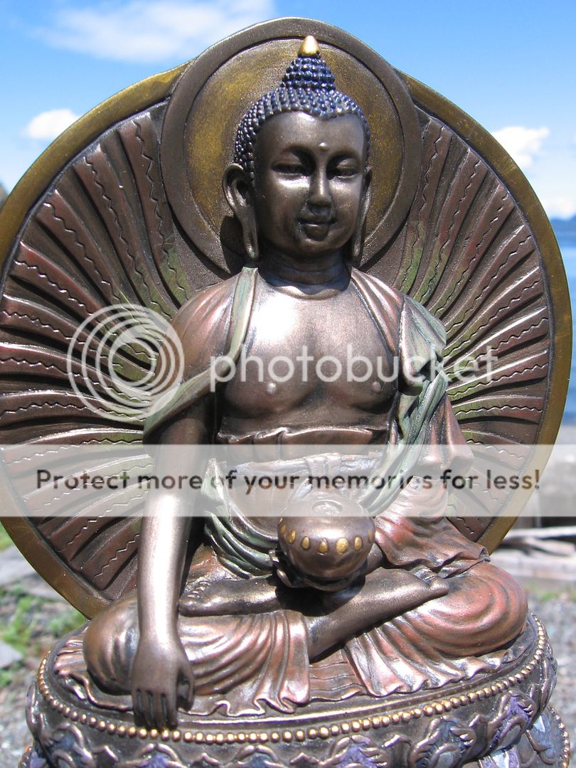 HAND PAINTED BELOVED SHAKYAMUNI BUDDHA STATUE TIBETAN BUDDHISM 