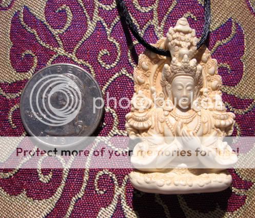 MAITREYA FUTURE BUDDHA HAND CRAFTED USA TIBETAN BUDDHIST PENDANT 