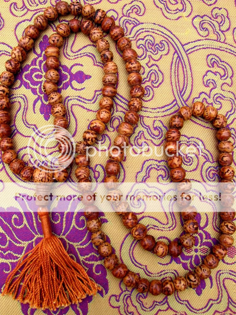   BODHI SEED TURQUOISE ENLIGHTENMENT MALA TIBETAN BUDDHIST NEPAL  