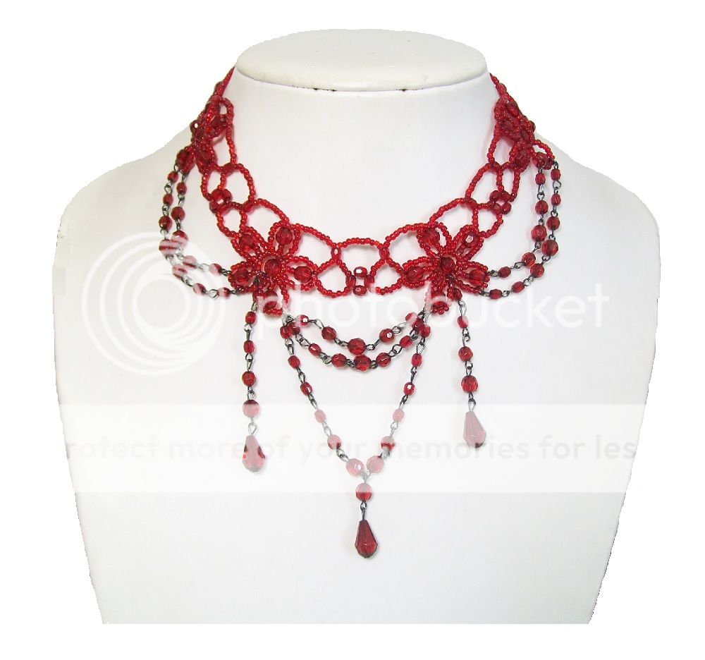 red choker necklace