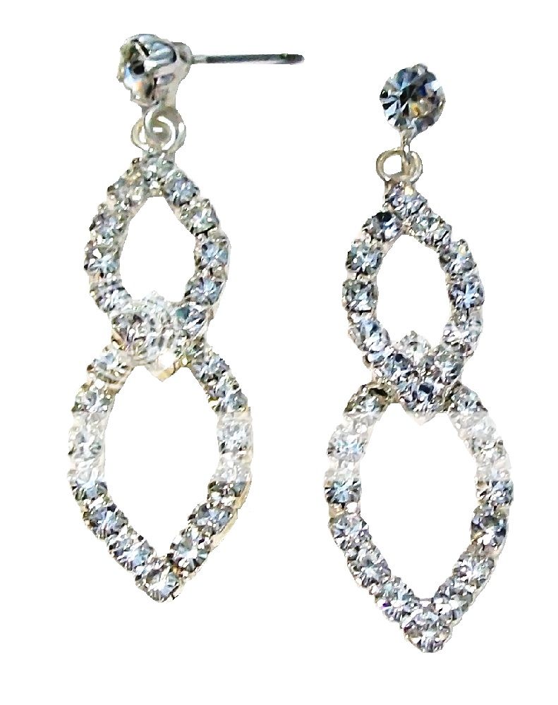 diamante stud earrings
