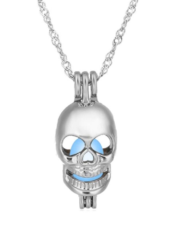 skull head necklace