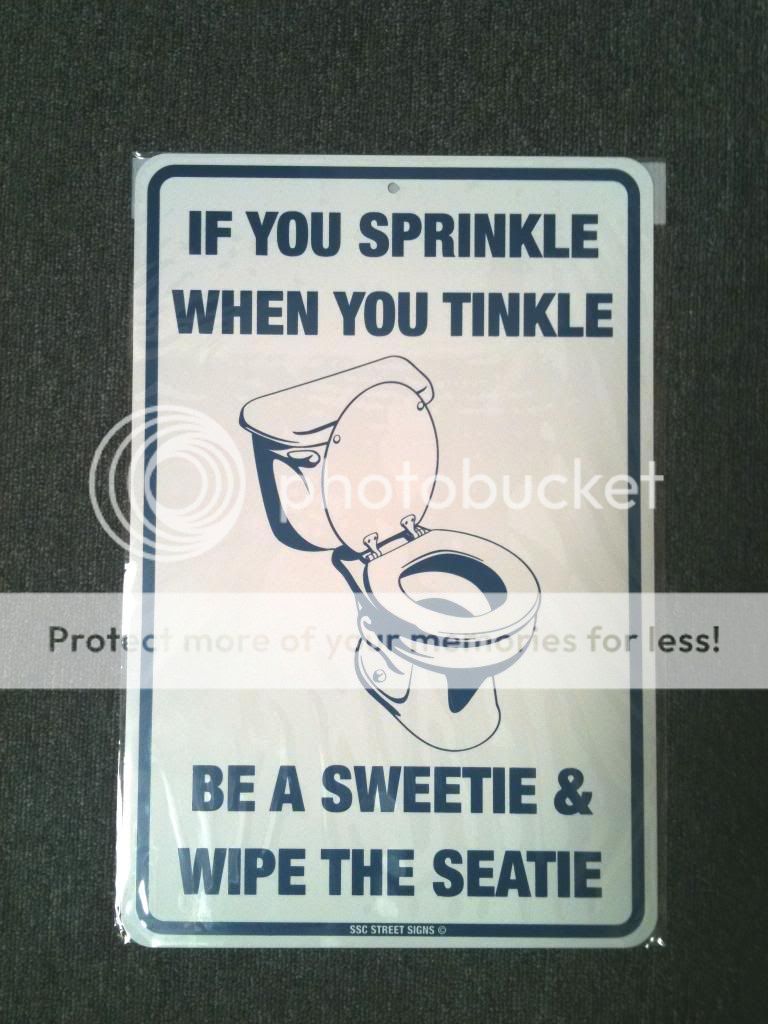 Dont sprinkle when you tinkle   funny bathroom sign NEW  